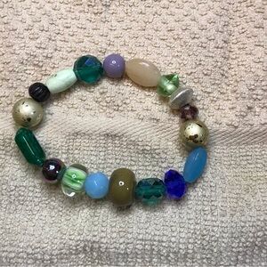 Multicolor Beaded Stretch Bracelet - Casual Women Jewelry-Handmade by Evelyn